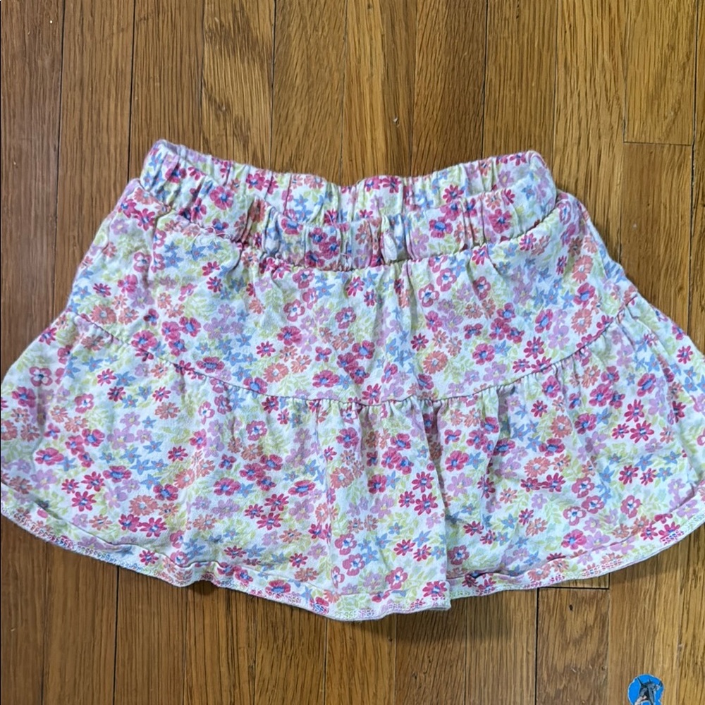 Jumping Beans Pink and Blue Skort with Floral Design